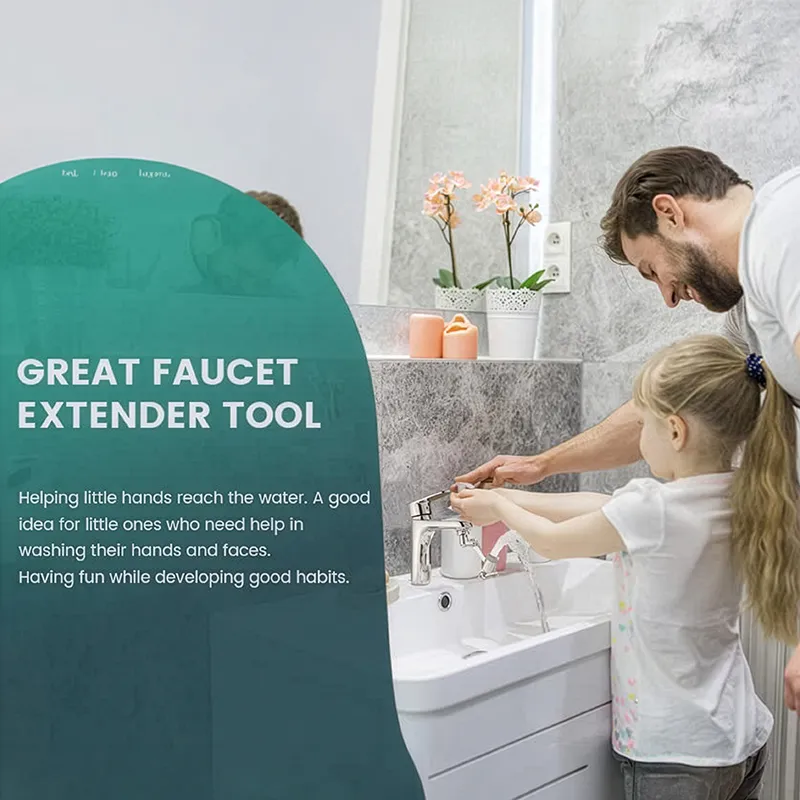 1080° Rotating Faucet Dual Sprayer Swivel Splash Filter Faucet